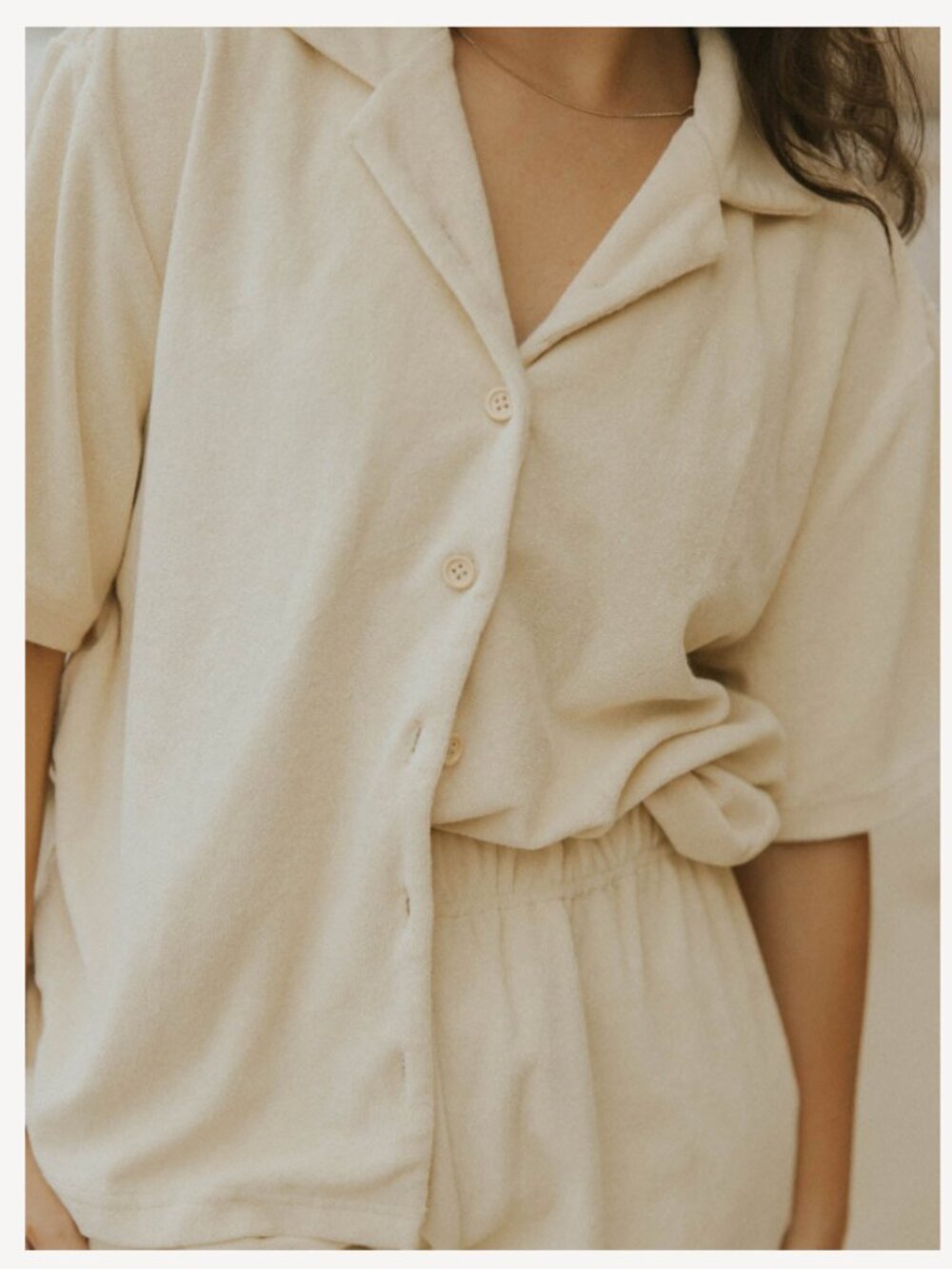 Altair Playa Terry Cloth Button Down - NWT